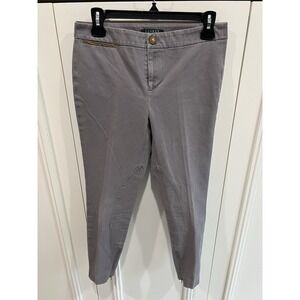 Ralph Lauren Equestrian Riding Pants Breeches Gray Ankle Zip‎ Heritage Preppy